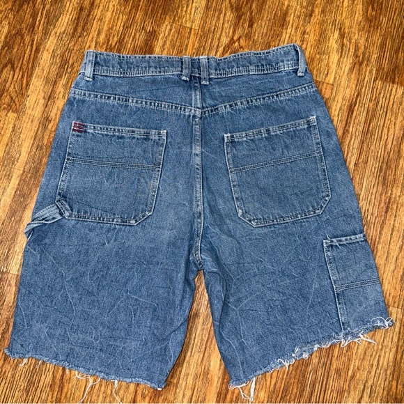 BDG Denim Carpenter Shorts 29 Blue Distressed Utility Pockets Urban Outfitters - Picture 7 of 13